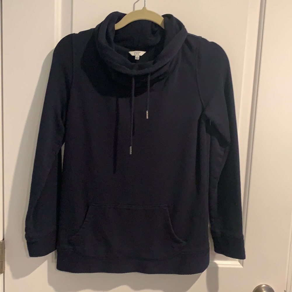 NWOT Crown & Ivy Navy Cowl Neck Top
